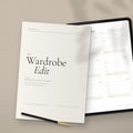 The Wardrobe Edit printable wardrobe and outfit planner cover with tablet