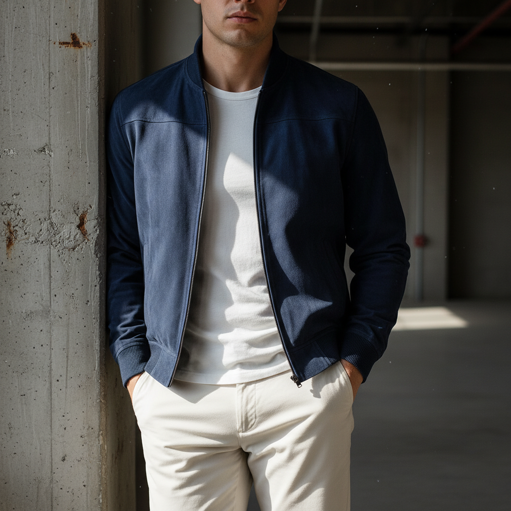 Valryn Suede-Look Bomber Jacket