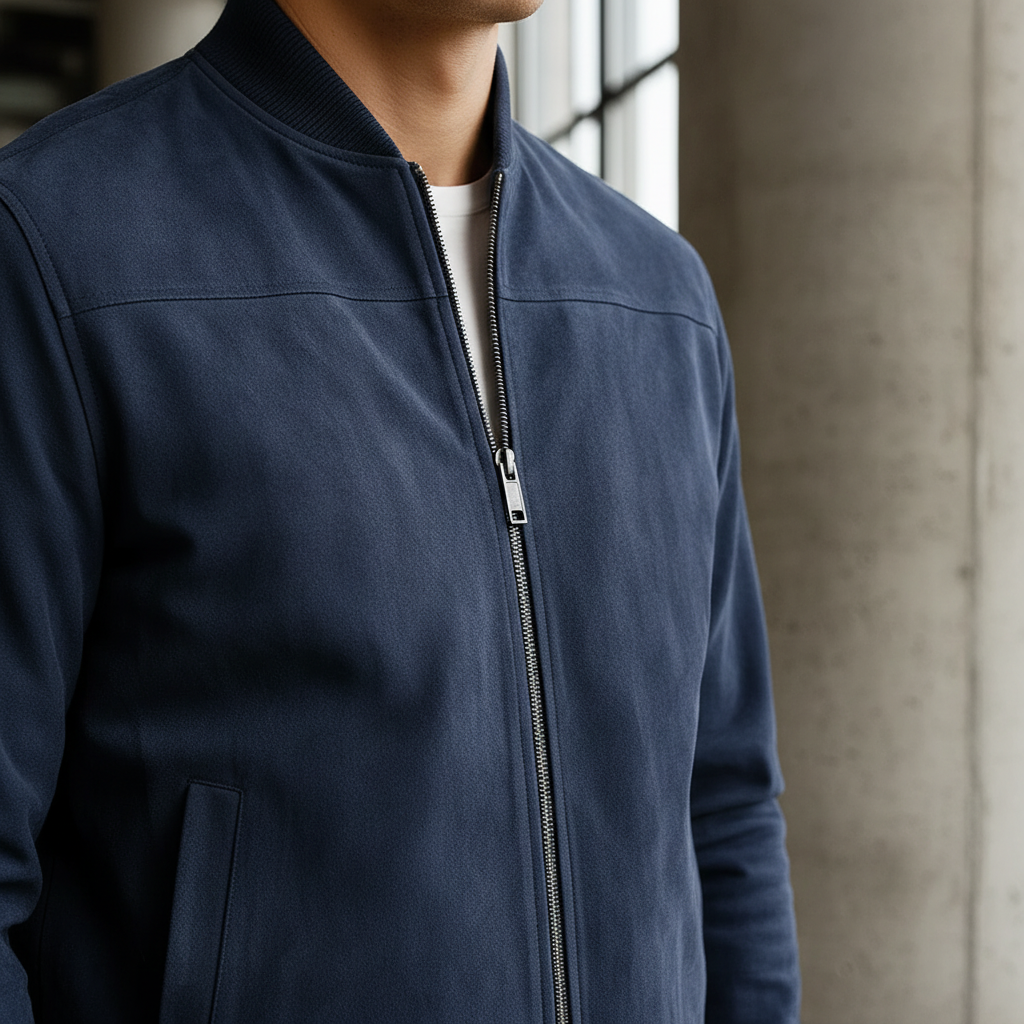 Valryn Suede-Look Bomber Jacket