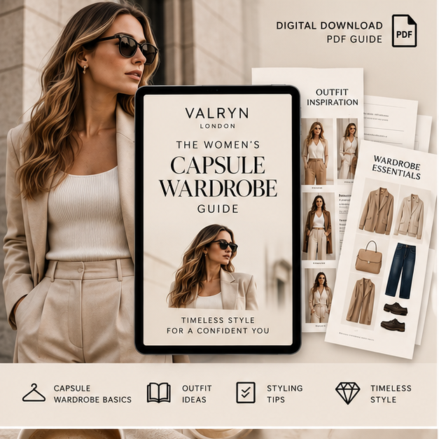 Valryn London Women's Capsule Wardrobe Guide digital product mockup